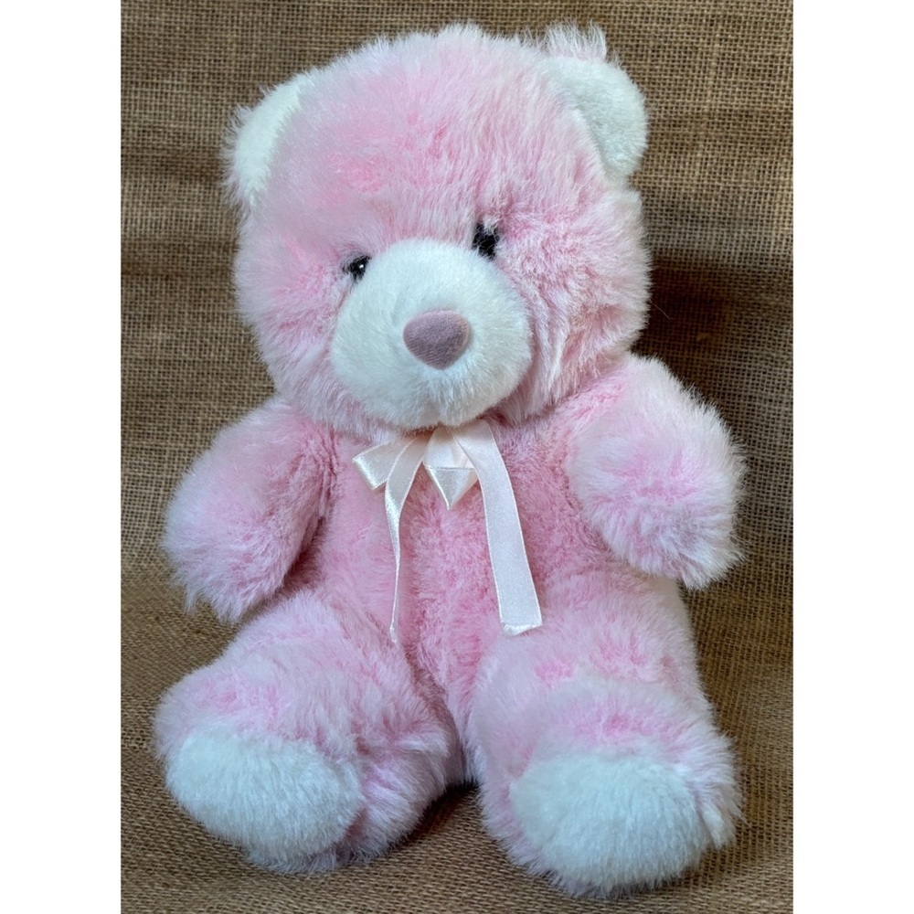 Vintage Flomo Light Pink Teddy Bear Plush Stuffed Animal Toy Nostalgia Cottage